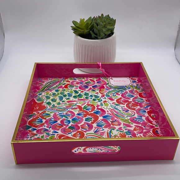 Lilly Pulitzer Other - Lilly Pulitzer Lacquer Tray , I am So Hooked NWT!!